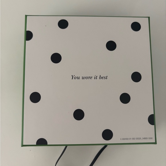 Kate Spade Black Hoops with Gold and Pearl Details - Picture 3 of 3